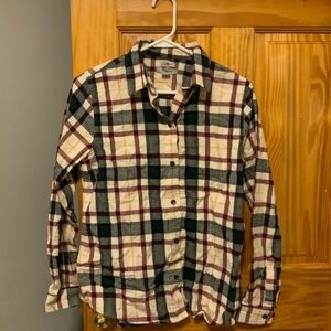 L.L. Bean Plaid Button-Up Shirt